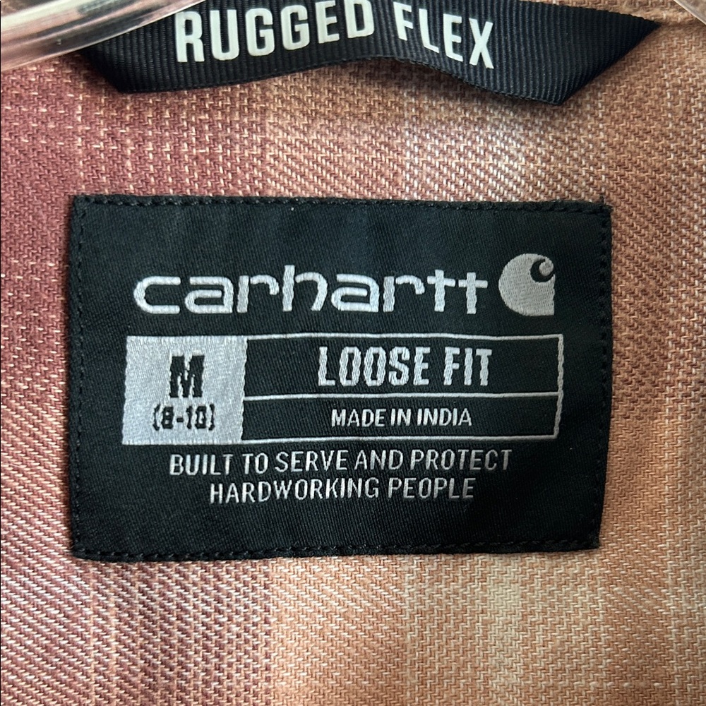 Carhartt Peaches and Cream Plaid flannel Shirt - Picture 2 of 5
